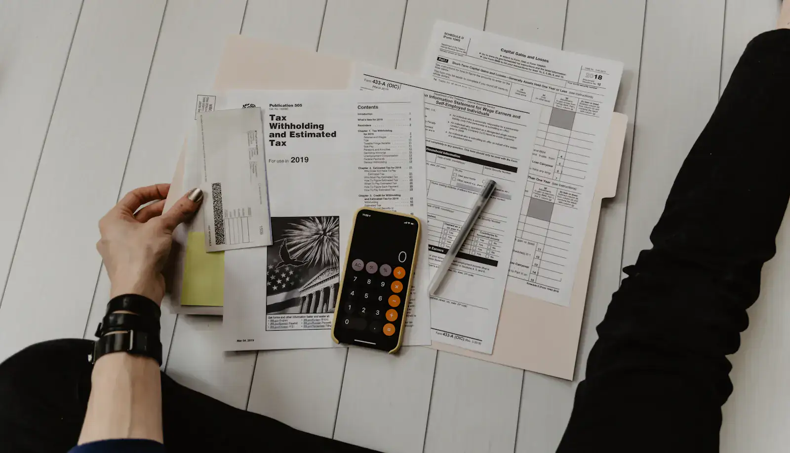 Business records under review, illustrating compliance reporting